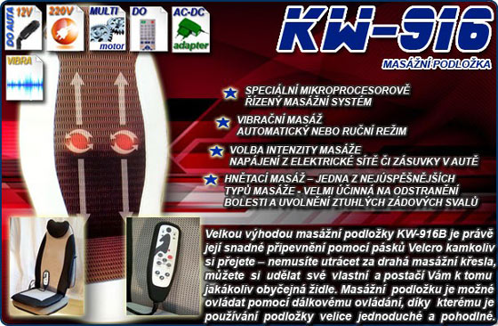 Masna podloka Shiatsu do auta KW-916B